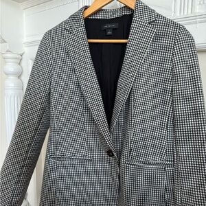 Houndstooth Wool Blazer